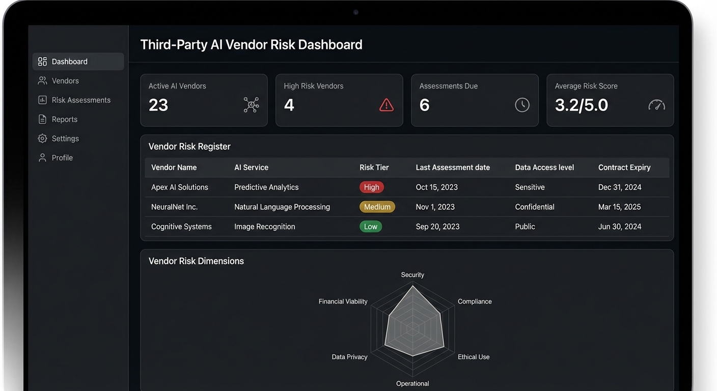 Third-Party AI Vendor Risk Dashboard
